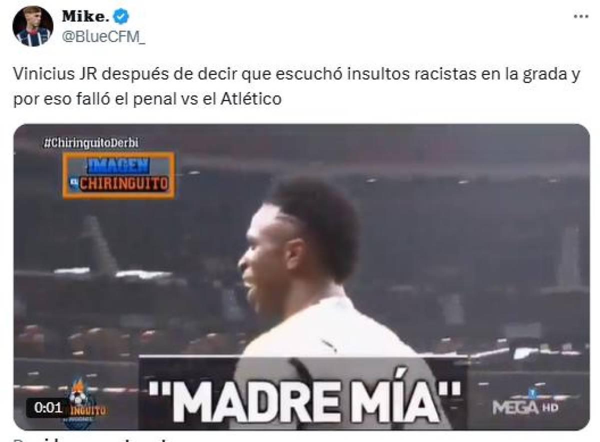 Los divertidos memes que dejó fallo de penal de Vinicius con Real Madrid ante el Atlético