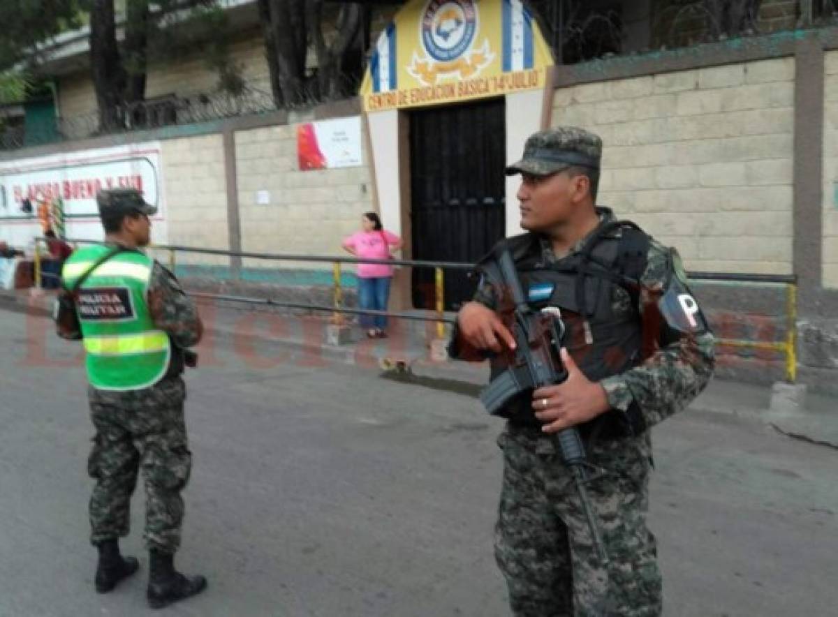 Esta escuela no brindaba clases debido a amenazas de delincuentes (Foto: Mario Urrutia/ El Heraldo Honduras/ Noticias de Honduras)