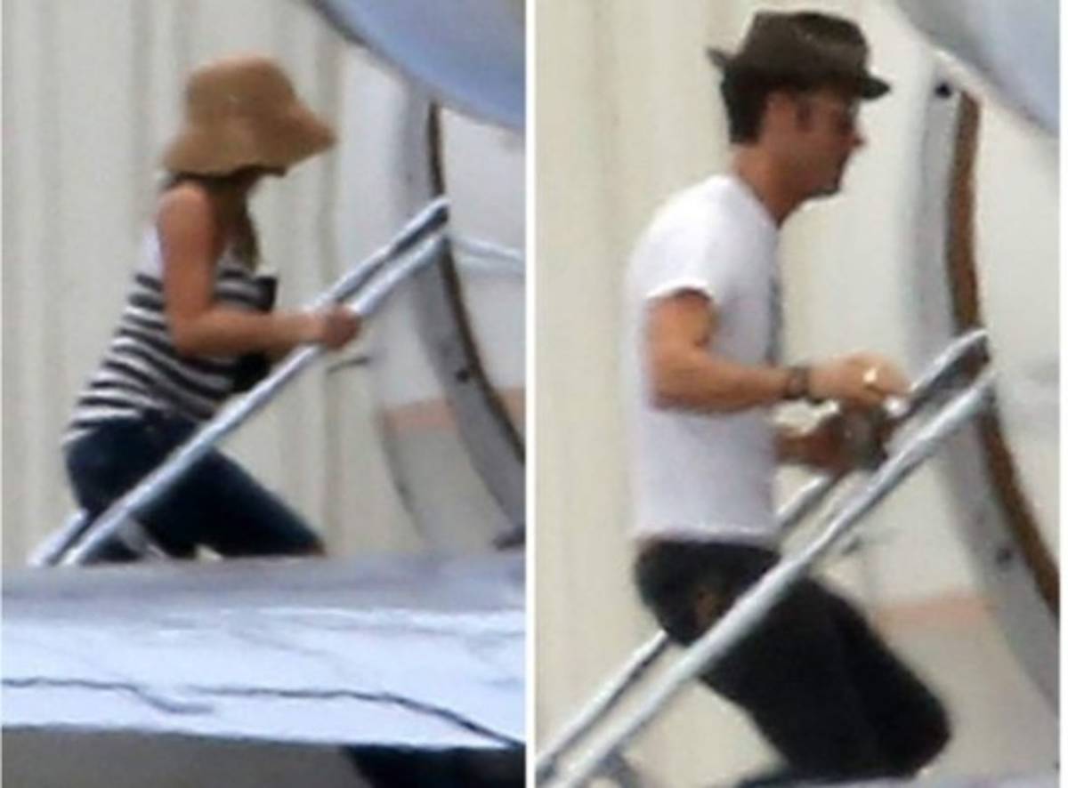 Aniston y Justin en luna de miel