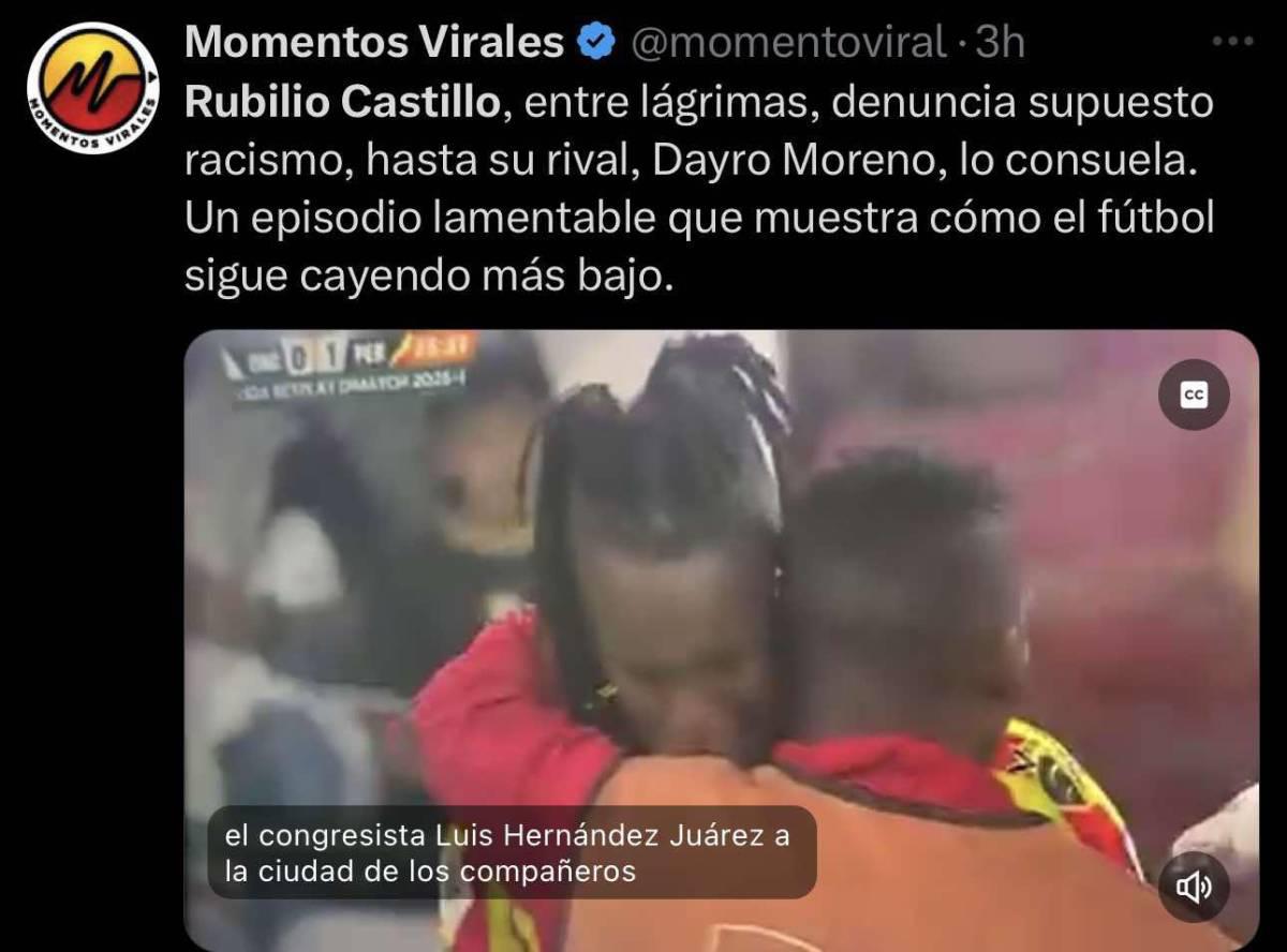 Lo que dicen en Colombia sobre acto de racismo sobre Rubilio Castillo
