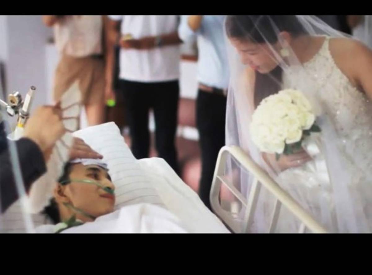 Joven con cáncer muere 10 horas después de casarse ﻿