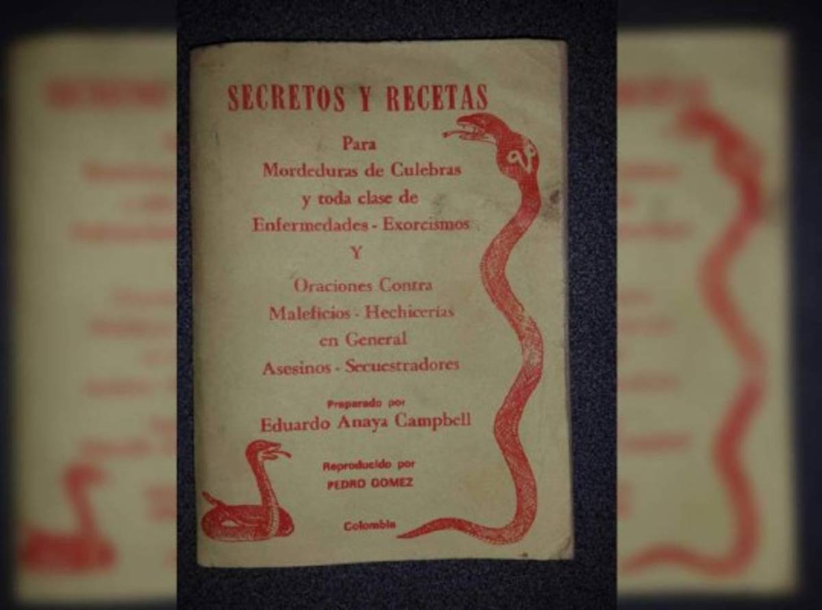 Este manual de brujería fue hallado durante una incautación a la MS-13, en la zona norte de Honduras, en febrero de 2016.