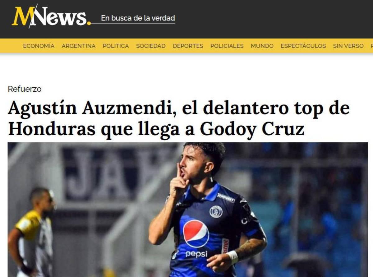 Lo que dicen periodistas y medios argentinos tras fichaje de Agustín Auzmendi por Godoy Cruz