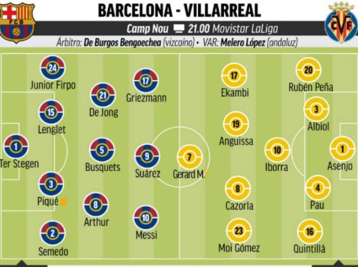 Barcelona vence 2-1 al Villarreal y Messi sale lesionado