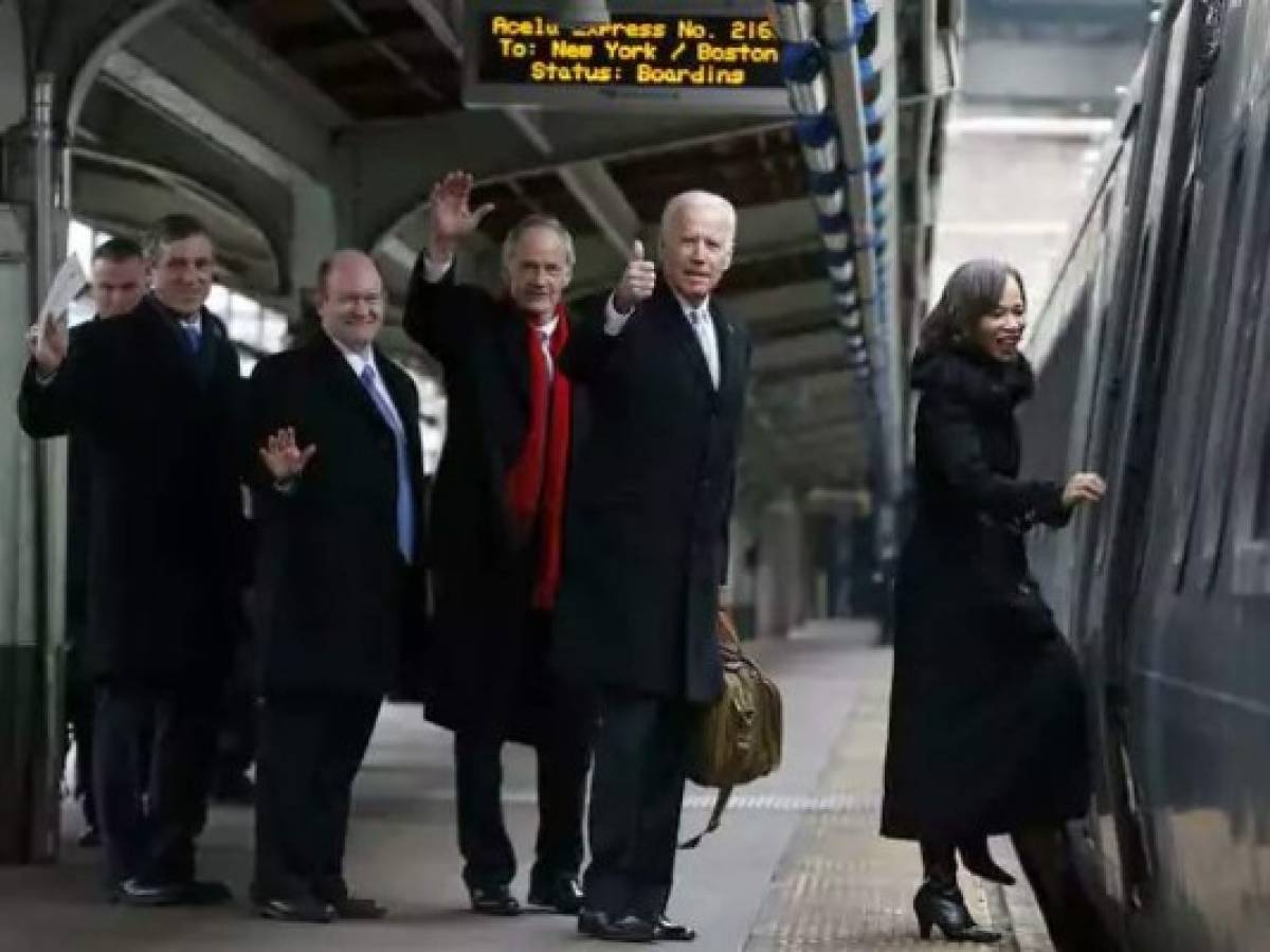 Humildad: Joe Biden, tras toma de poder de Trump, regresa a su casa en tren estatal