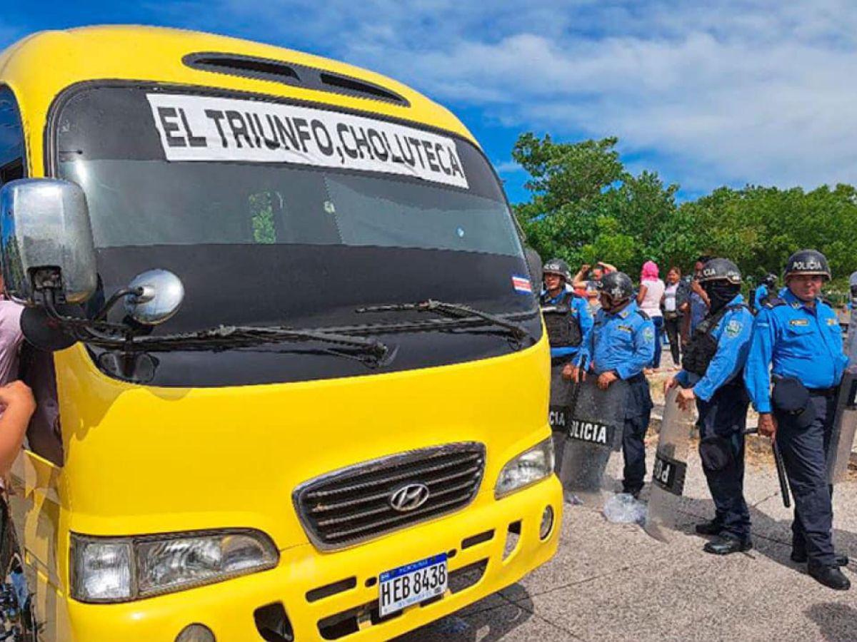 Conductores de transporte urbano en Choluteca anuncian paro indefinido a partir del martes 19 de septiembre