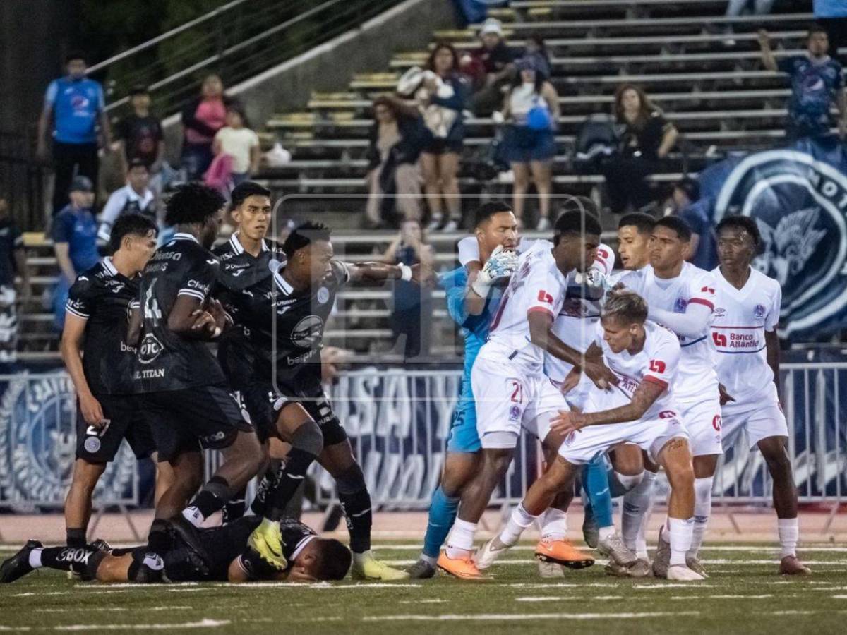 Fotos: Jugadores de Motagua y Olimpia protagonizan zafarrancho en EE UU