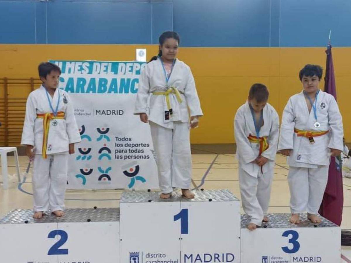 Niña hondureña gana primer lugar en concurso de Judo en Madrid, España