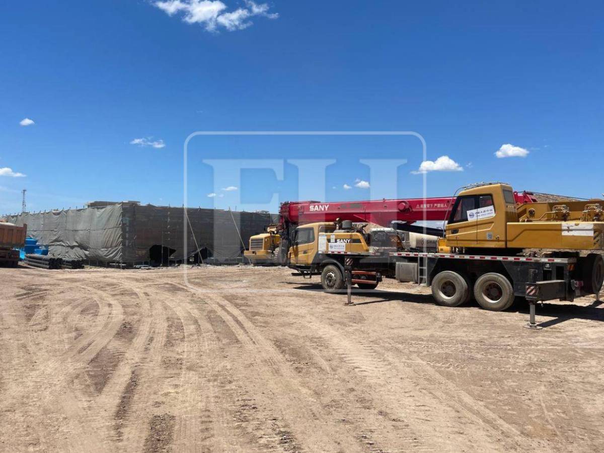 Así luce actualmente el hospital que se construye en Choluteca con personal chino