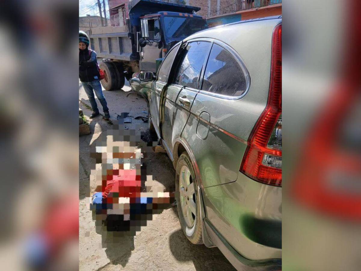 Destrucción total: las imágenes del brutal impacto de una camioneta y una volqueta en Comayagua