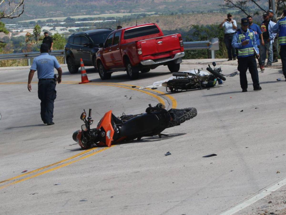 Cuatro motos, imprudencia y una curva pronunciada: tragedia en carretera a El Paraíso