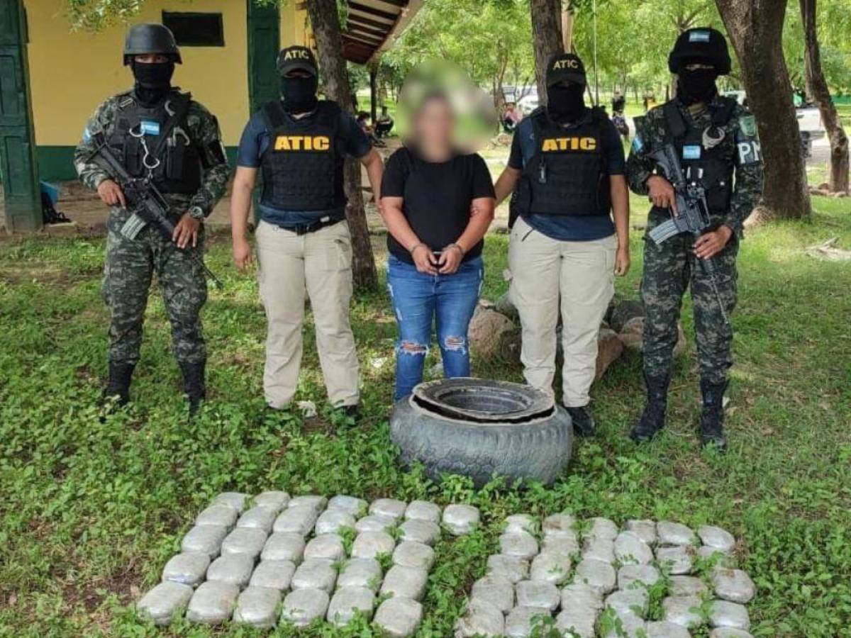 En posesión de 92 libras de marihuana detienen a mujer en el Sur de Honduras