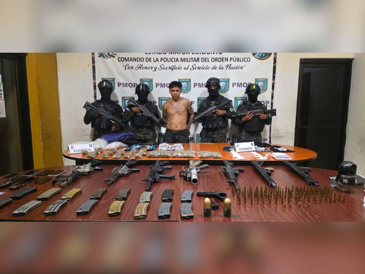 Fusiles AR-15, droga y equipo tecnológico: así fue el fuerte decomiso en residencial de San Pedro Sula