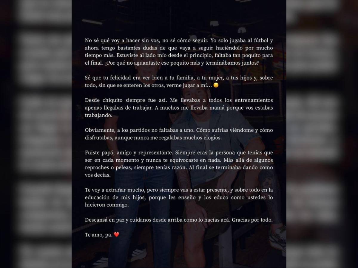 “Tengo bastantes dudas de que vaya a seguir”: carta de Messi y su futuro tras perder a su padre