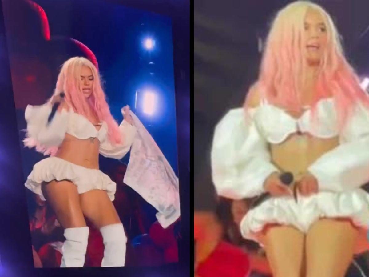 Karol G muestra de más tras pequeño percance con su vestuario