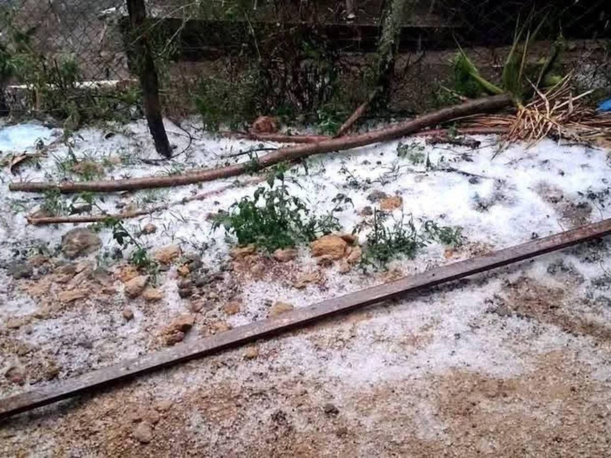 ¿Lluvia de granizo en Siguatepeque? Esto fue lo que ocurrió