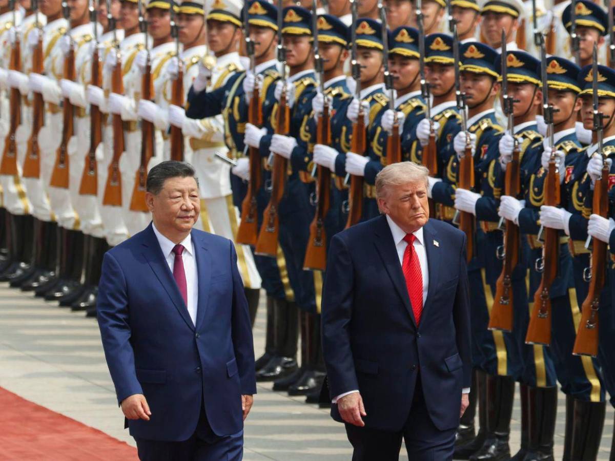 Así fue la llegada de Donald Trump al Gran Palacio del Pueblo de Pekín
