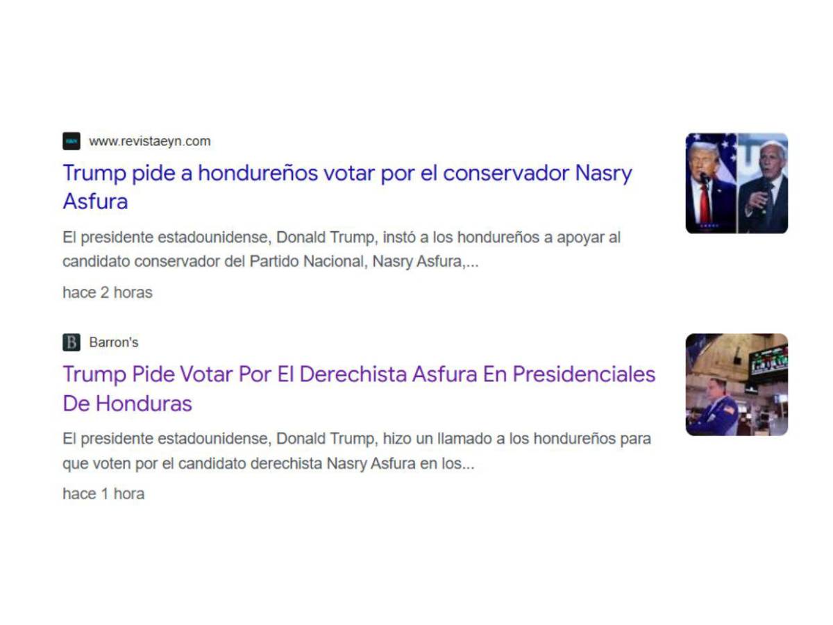 Así informa el mundo tras mensaje de Trump en el que pide que voten por Nasry Asfura
