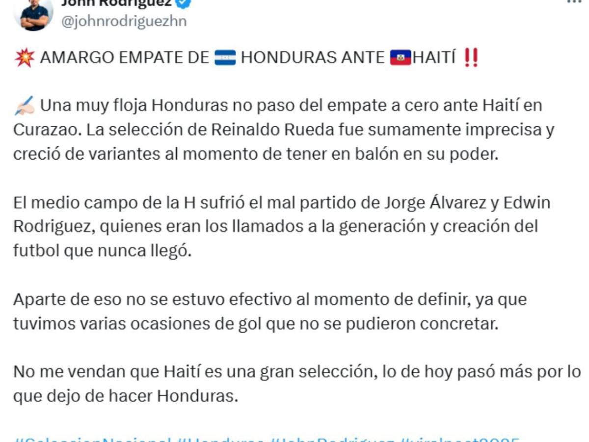 Vergonzoso La H fue muda: Prensa catracha explota tras el Honduras vs Haití en Eliminatoria