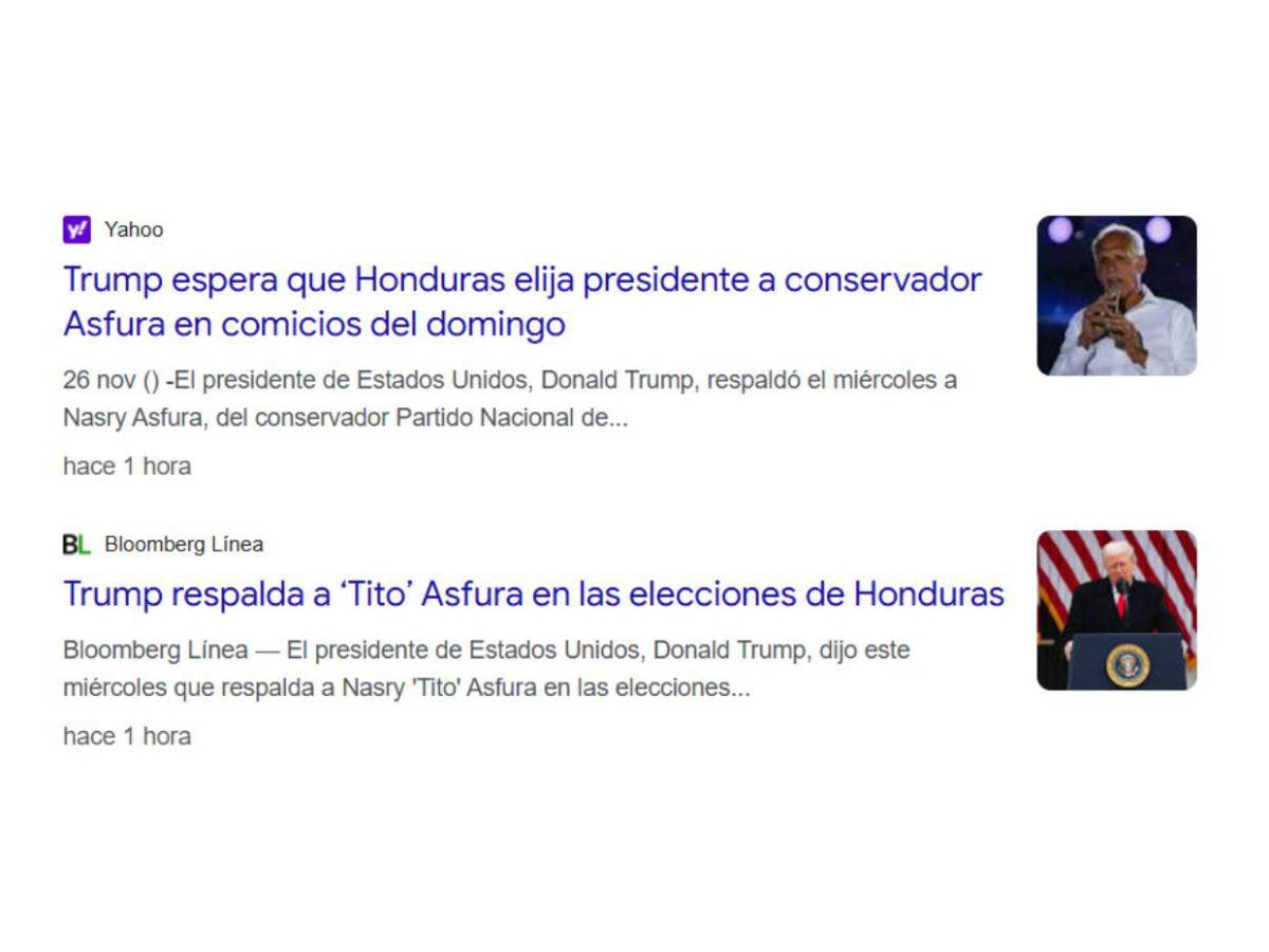 Así informa el mundo tras mensaje de Trump en el que pide que voten por Nasry Asfura