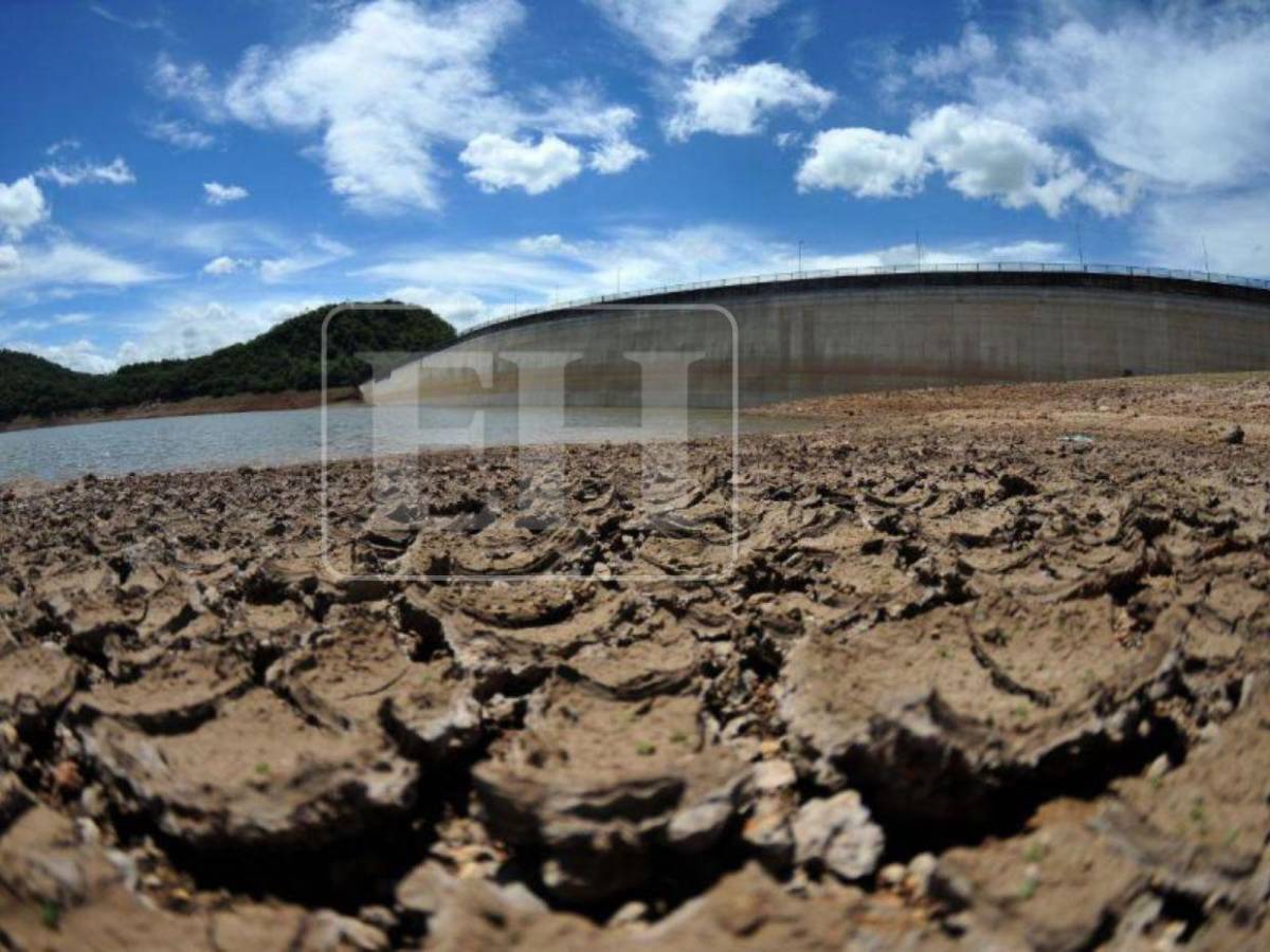 Imagen que preocupa: surge una isla en medio de la represa La Concepción ante sequía