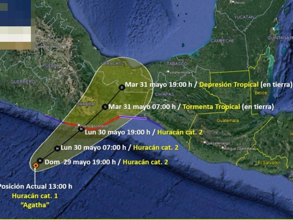 Huracán Agatha amenaza con llegar como categoría 3 a la costa suroeste de México