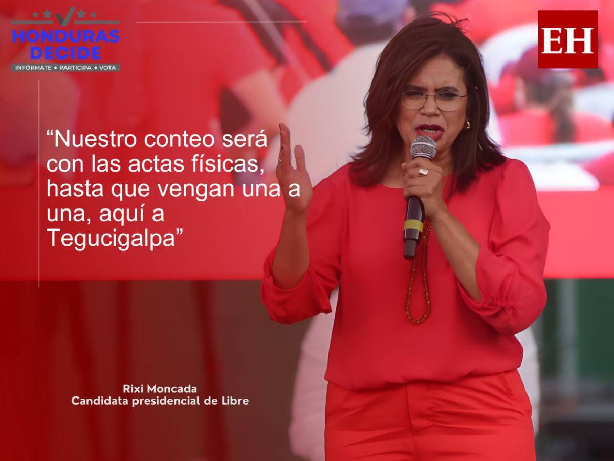 Nasralla y Asfura son los de la narcodictadura: las frases de Rixi Moncada en la Villa Olímpica