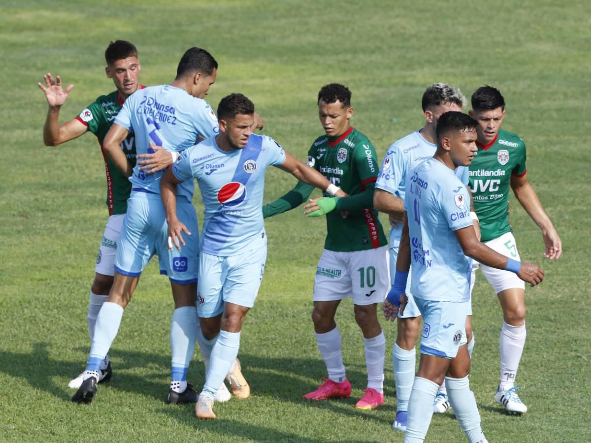 Marathón abrió el marcador con un golazo de Alexy Vega y el Motagua lo empató con gol de Rubilio Castillo.