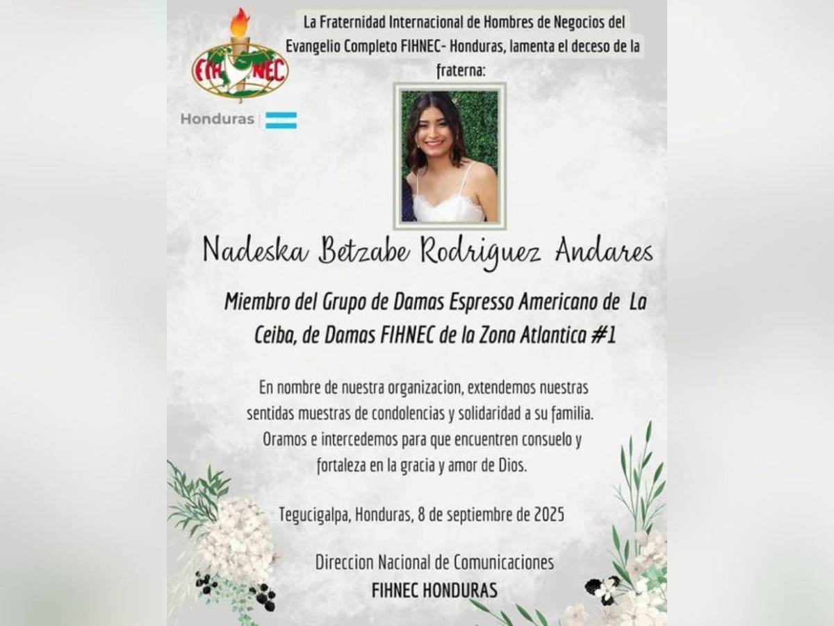 Nadeska Rodríguez, joven que murió tras ser arrollada en su motocicleta en La Ceiba