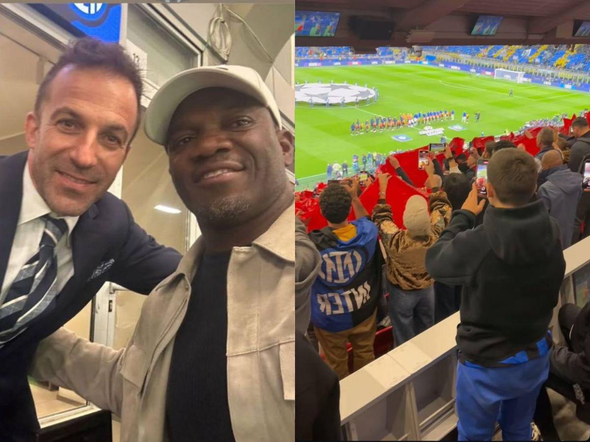 David Suazo, extasiado y desde un lugar privilegiado en el Inter vs Barcelona