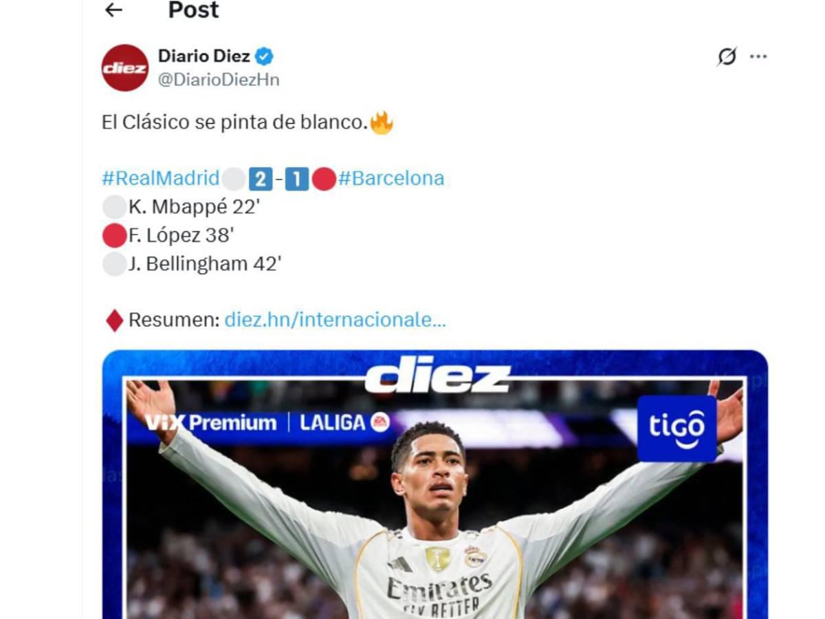 Periodista hondureña se burla y Soria reacciona: Lo que dice la prensa tras el Real Madrid-Barcelona