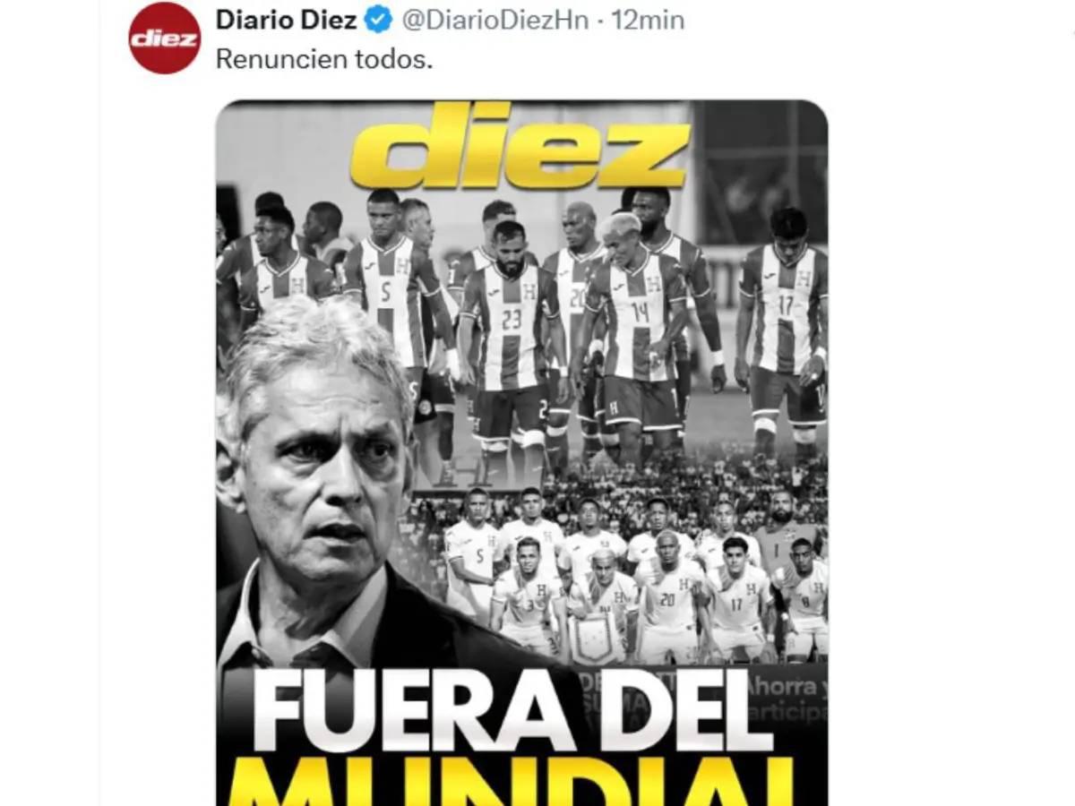 Lo que dicen los medios y periodistas tras fracaso de selección de Honduras