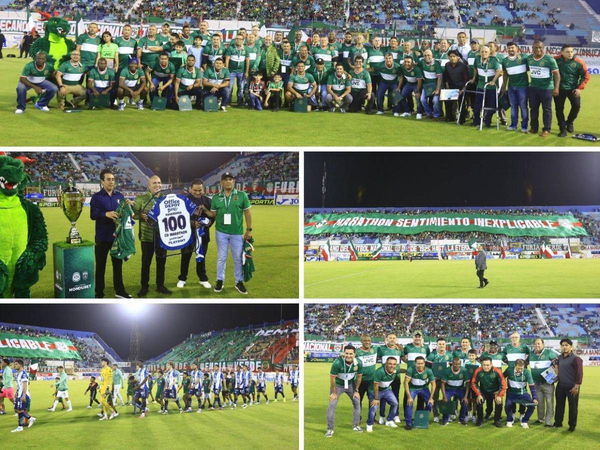 ¡Espectáculo! Marathón montó una verdadera fiesta verdolaga en su centenario