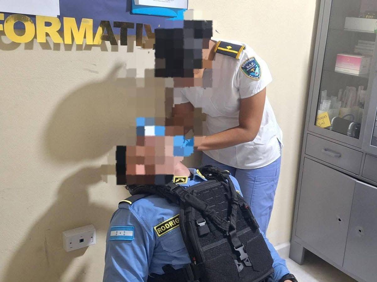 Momento en el que atacan a policías durante el arresto de una mujer en San Lorenzo: hay tres detenidos