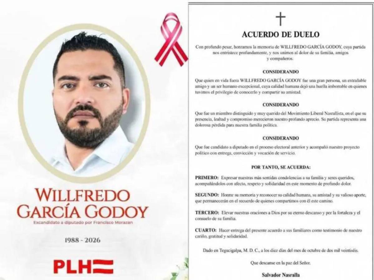 Willfredo García, excandidato a diputado que murió en accidente: así lo despidió Nasralla