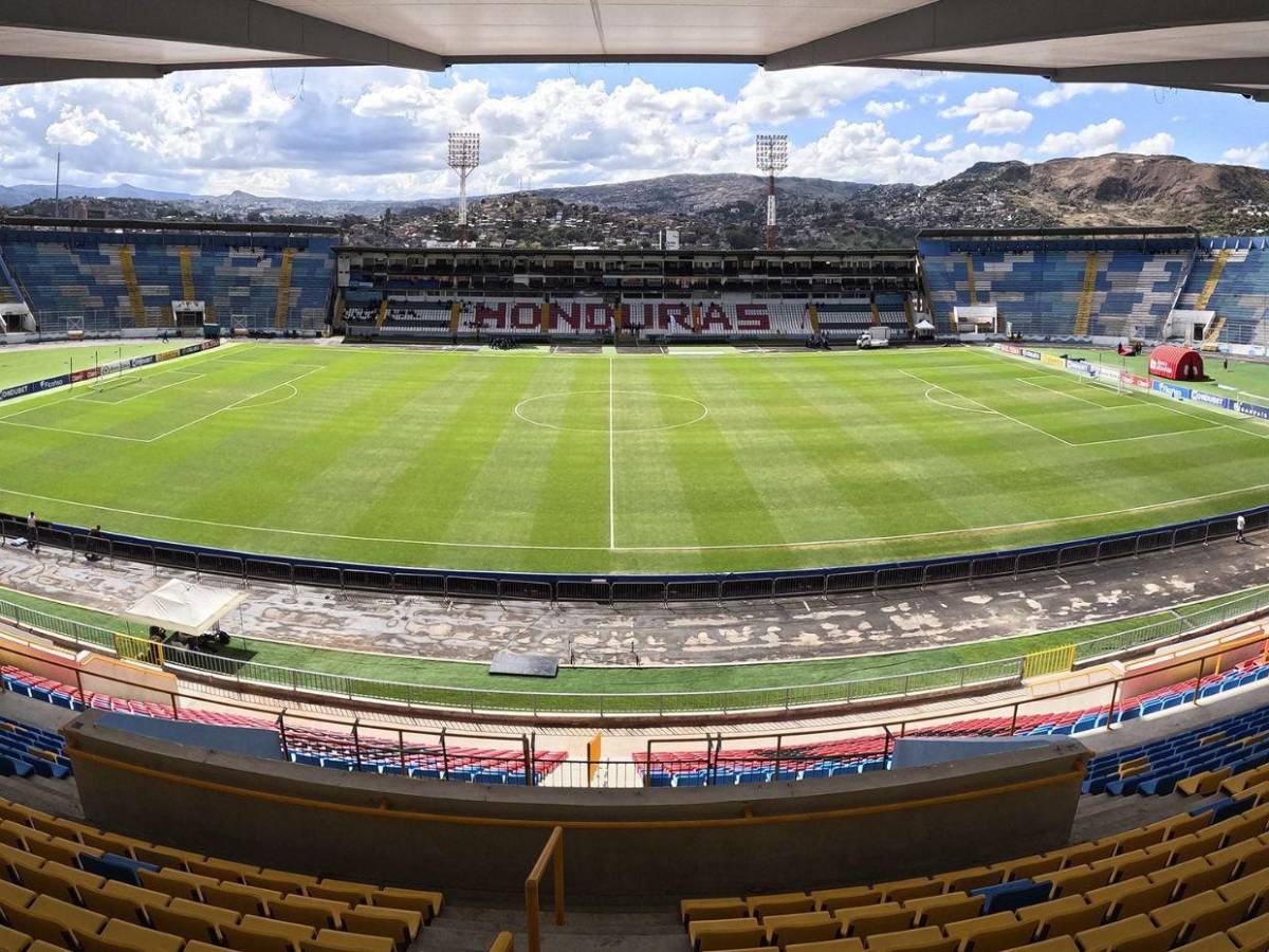 Así está quedando el Estadio Nacional de Tegucigalpa con la nueva fachada y letrero