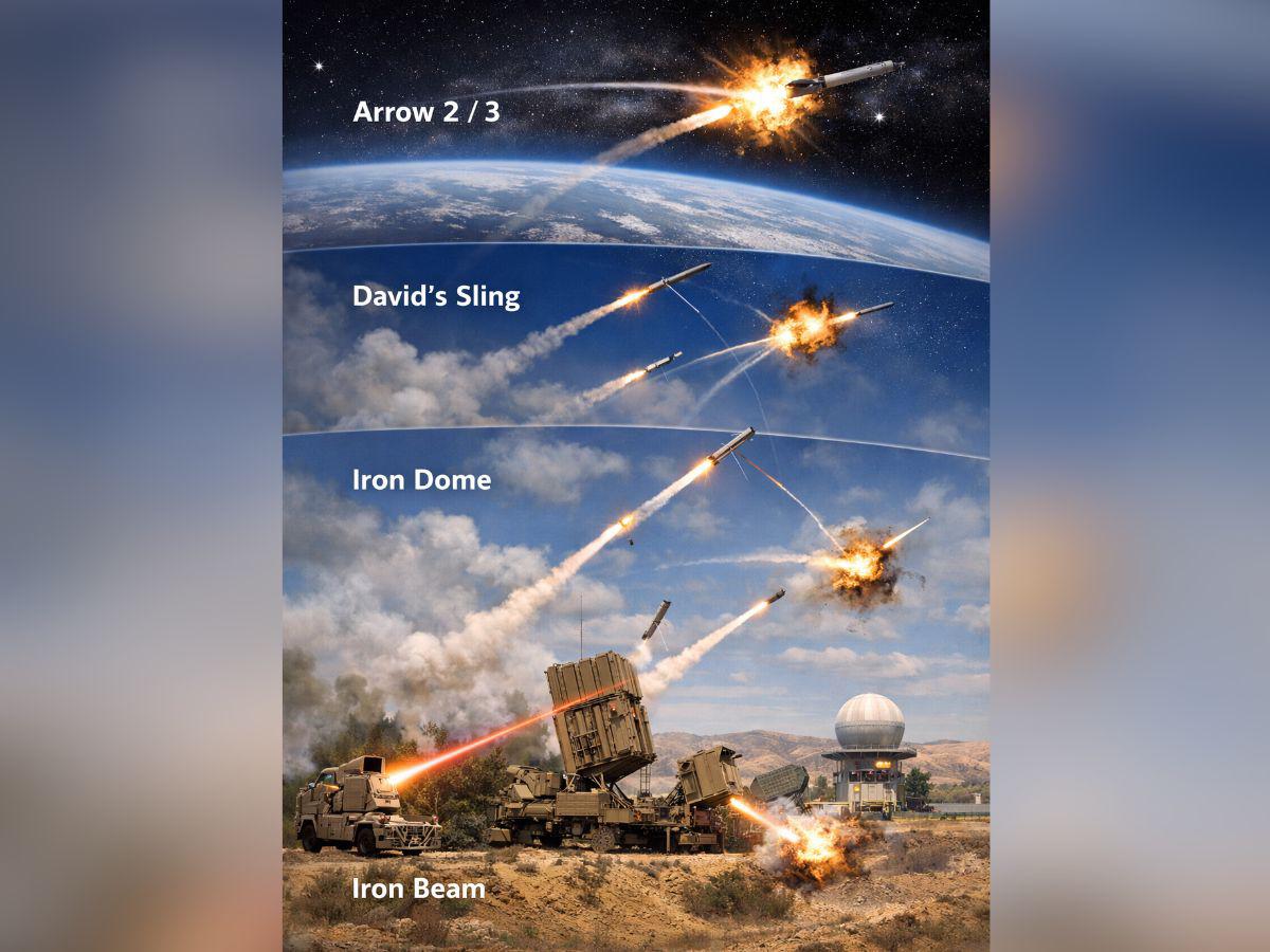 ¿Cómo funciona el sistema multicapa, la defensa antimisiles utilizada por Israel?
