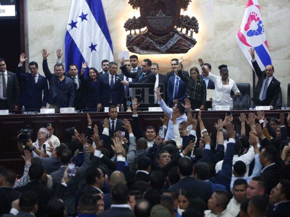 Caídas, empujones y humo: así se vivió aprobación de denuncia para juicio político a Johel Zelaya