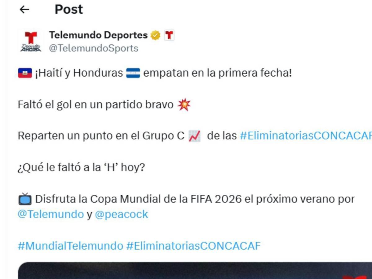 Vergonzoso La H fue muda: Prensa catracha explota tras el Honduras vs Haití en Eliminatoria