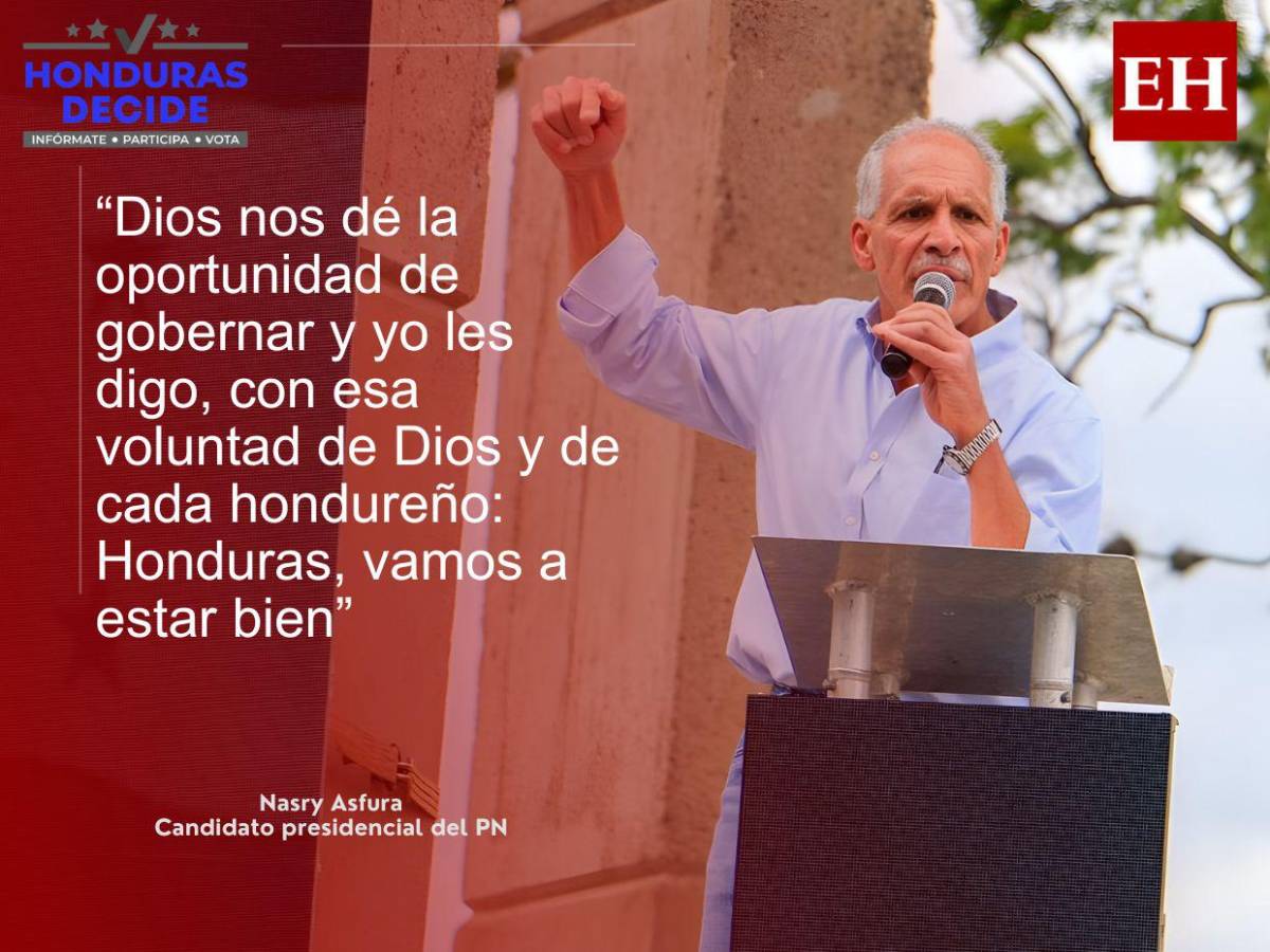 Si amenazan a mi equipo, me amenazan a mí: las frases de Nasry Asfura en movilización del PN