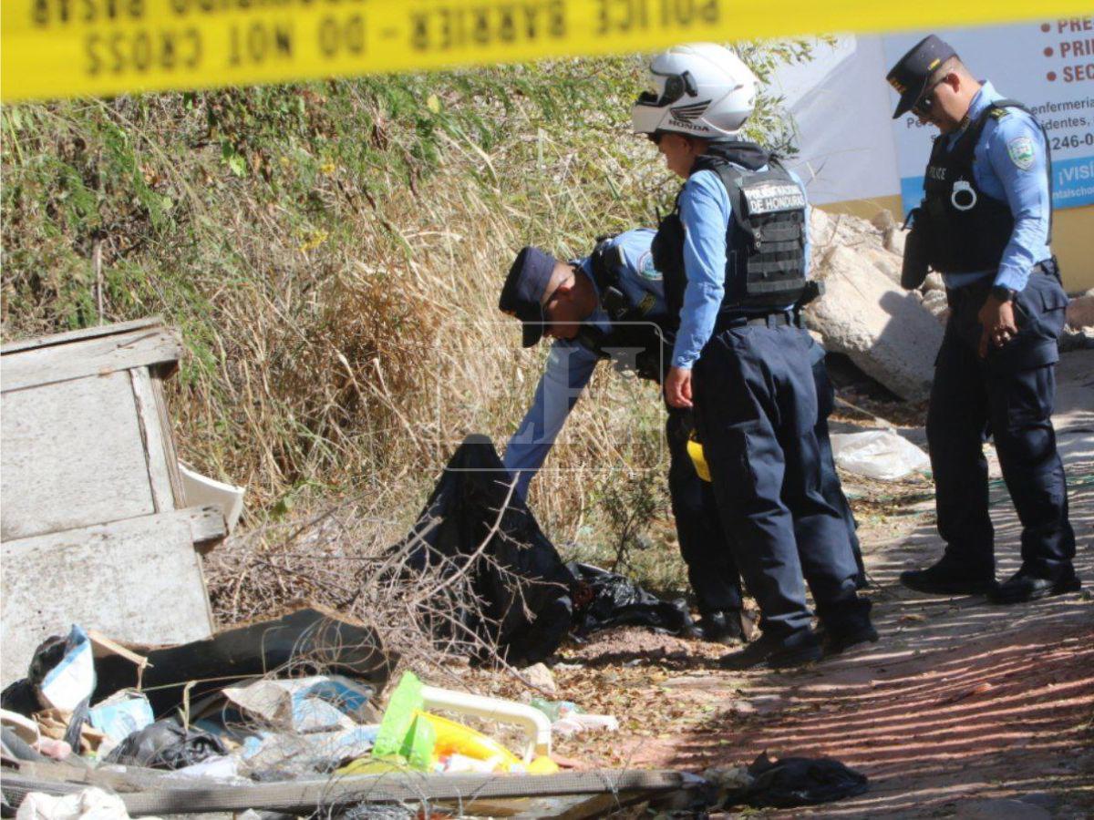 Con las manos amarradas y dentro de bolsas: así hallaron un cuerpo sin vida en Tegucigalpa