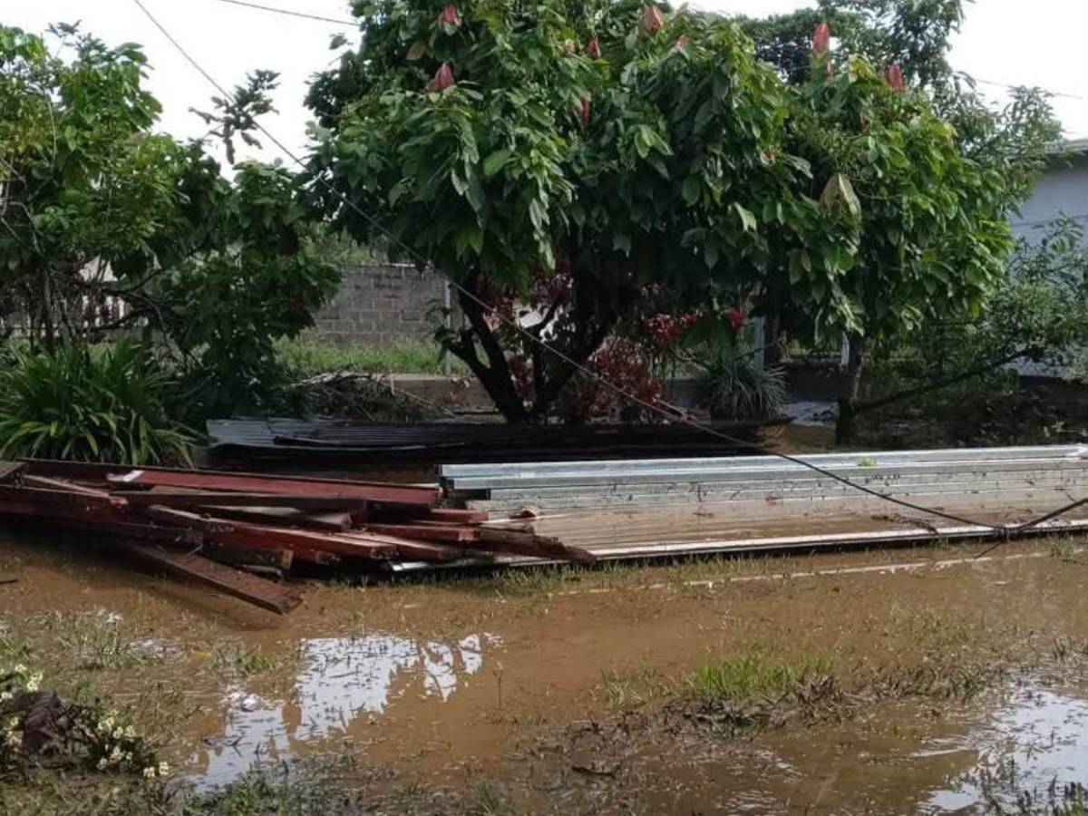 Lluvias dejan inundaciones y personas damnificadas en Santa Cruz de Yojoa