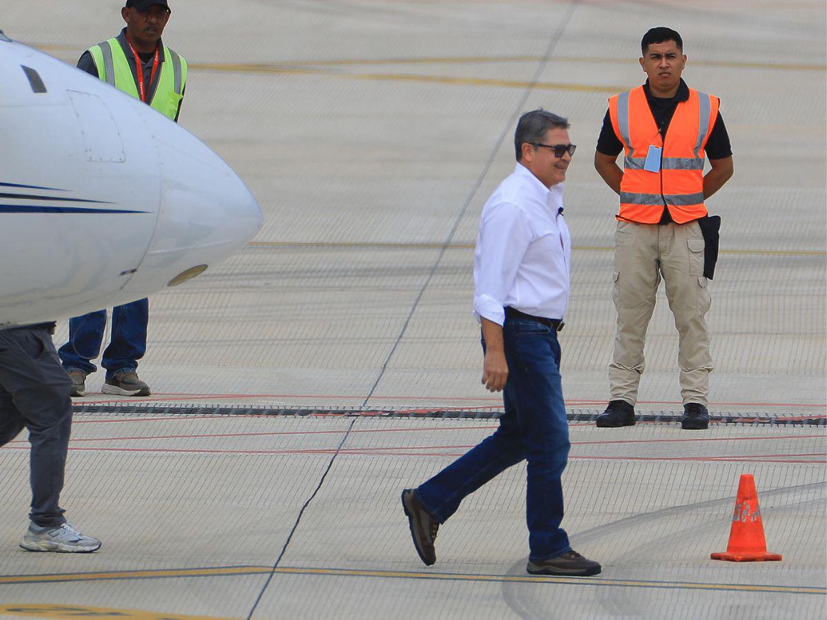 El cambio de JOH tras cuatro años fuera: primeras imágenes del expresidente al regresar a Honduras