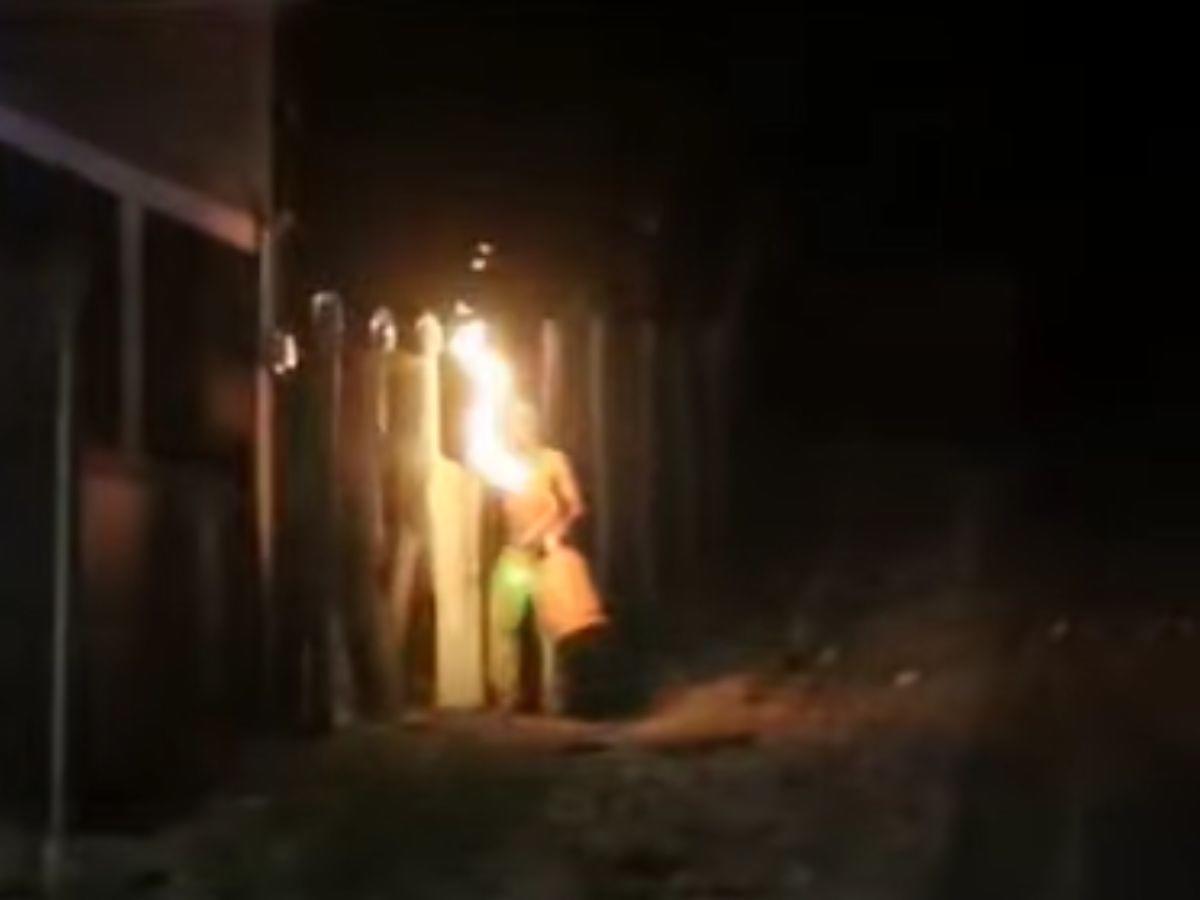 Persiguió a la mamá con un cilindro de gas: hombre intentó quemar a su familia en Olancho