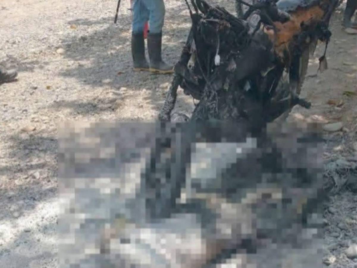 Carbonizado y con al menos 12 disparos: así hallaron a guardia asesinado en Atlántida