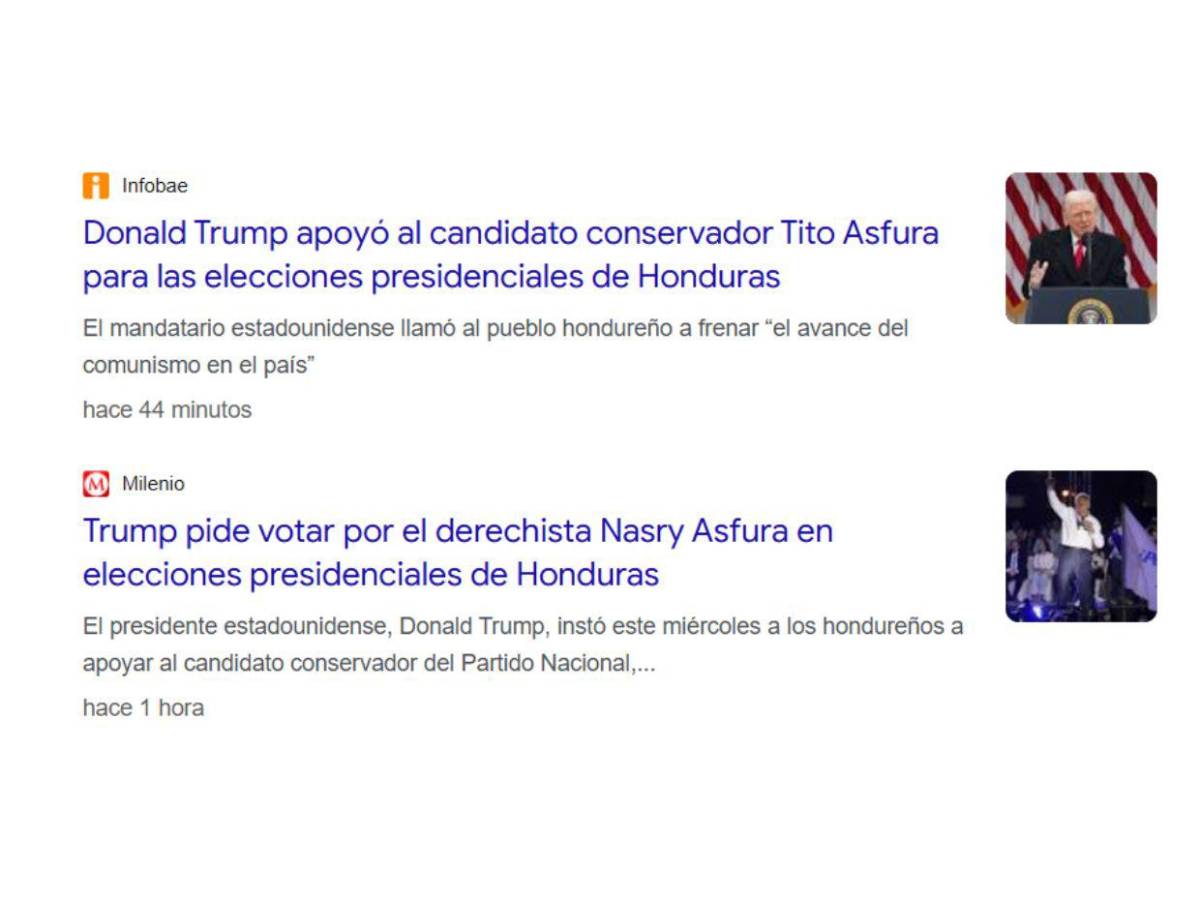 Así informa el mundo tras mensaje de Trump en el que pide que voten por Nasry Asfura