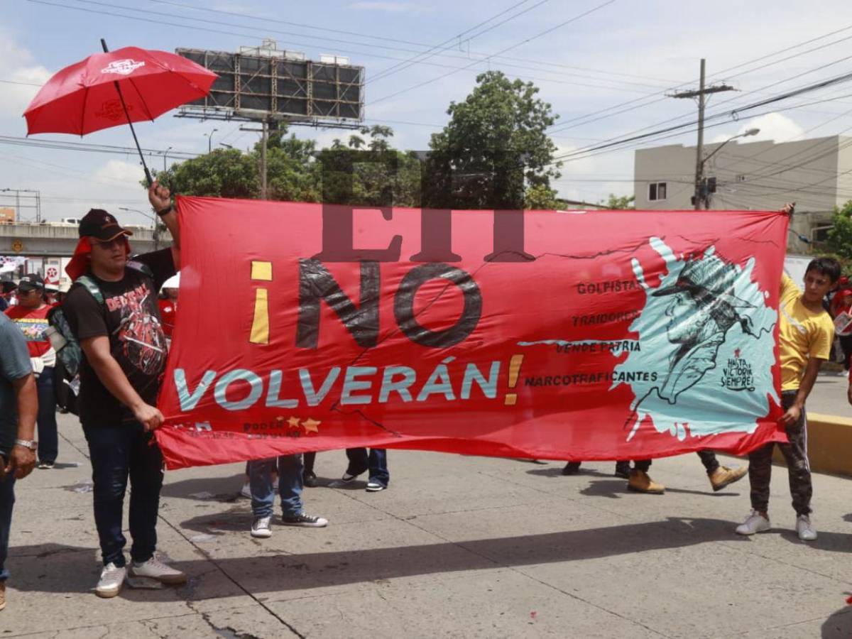 Así fue la movilización de Libre a favor de Rixi Moncada en SPS