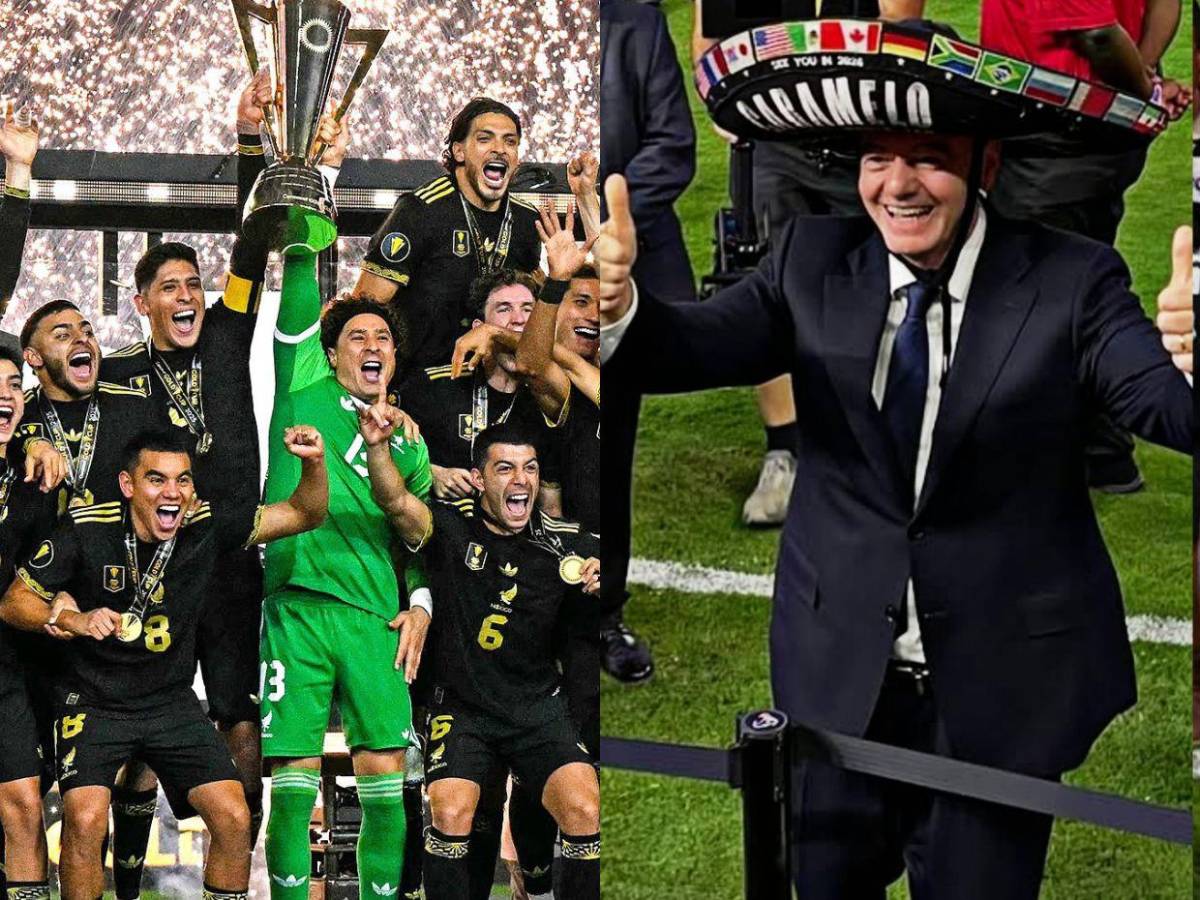 No se vio en TV: Euforia de México al levantar el título e Infantino celebra con los aztecas