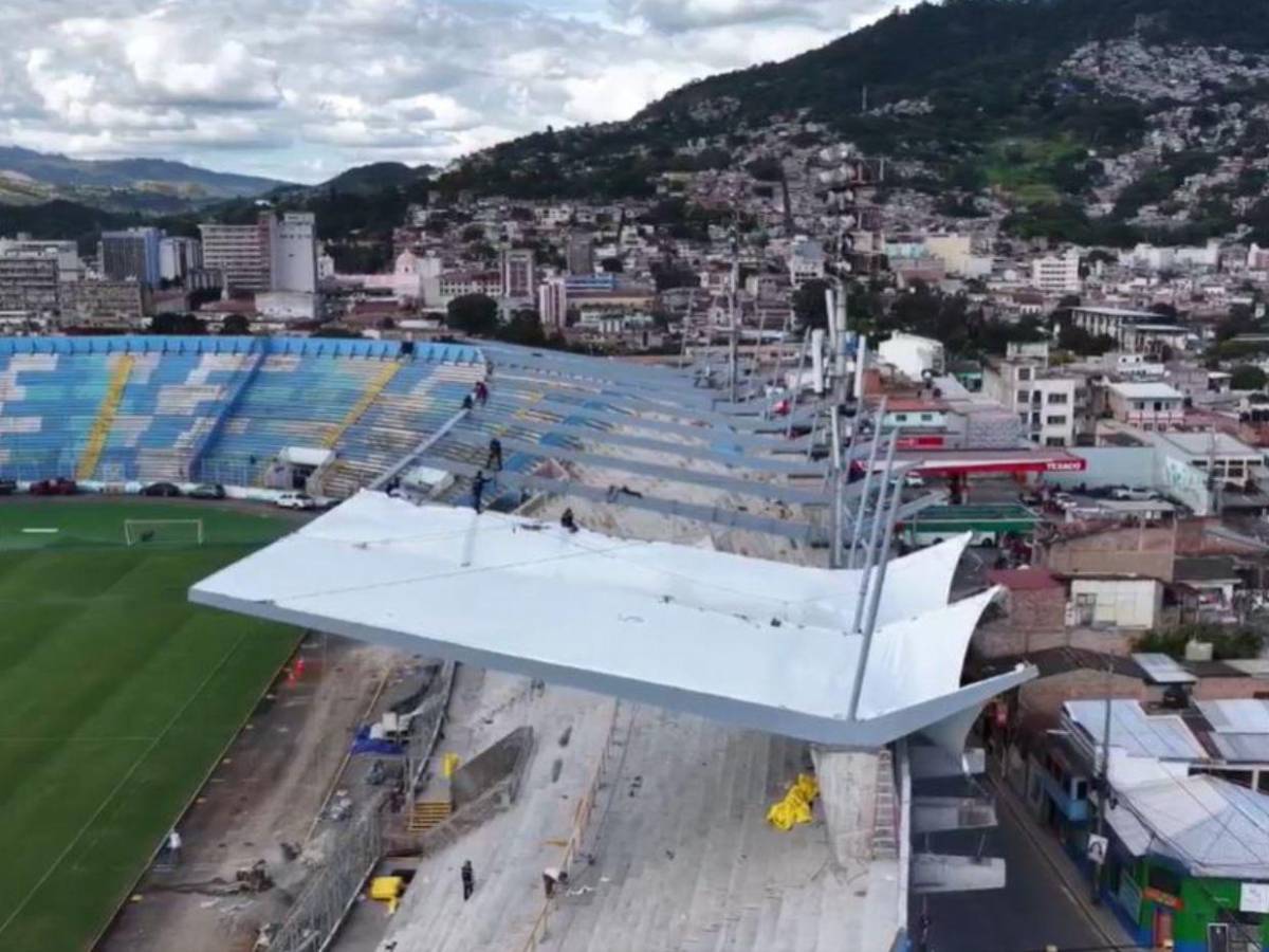 Así está quedando el Estadio Nacional con su nuevo techo en el sector de sol