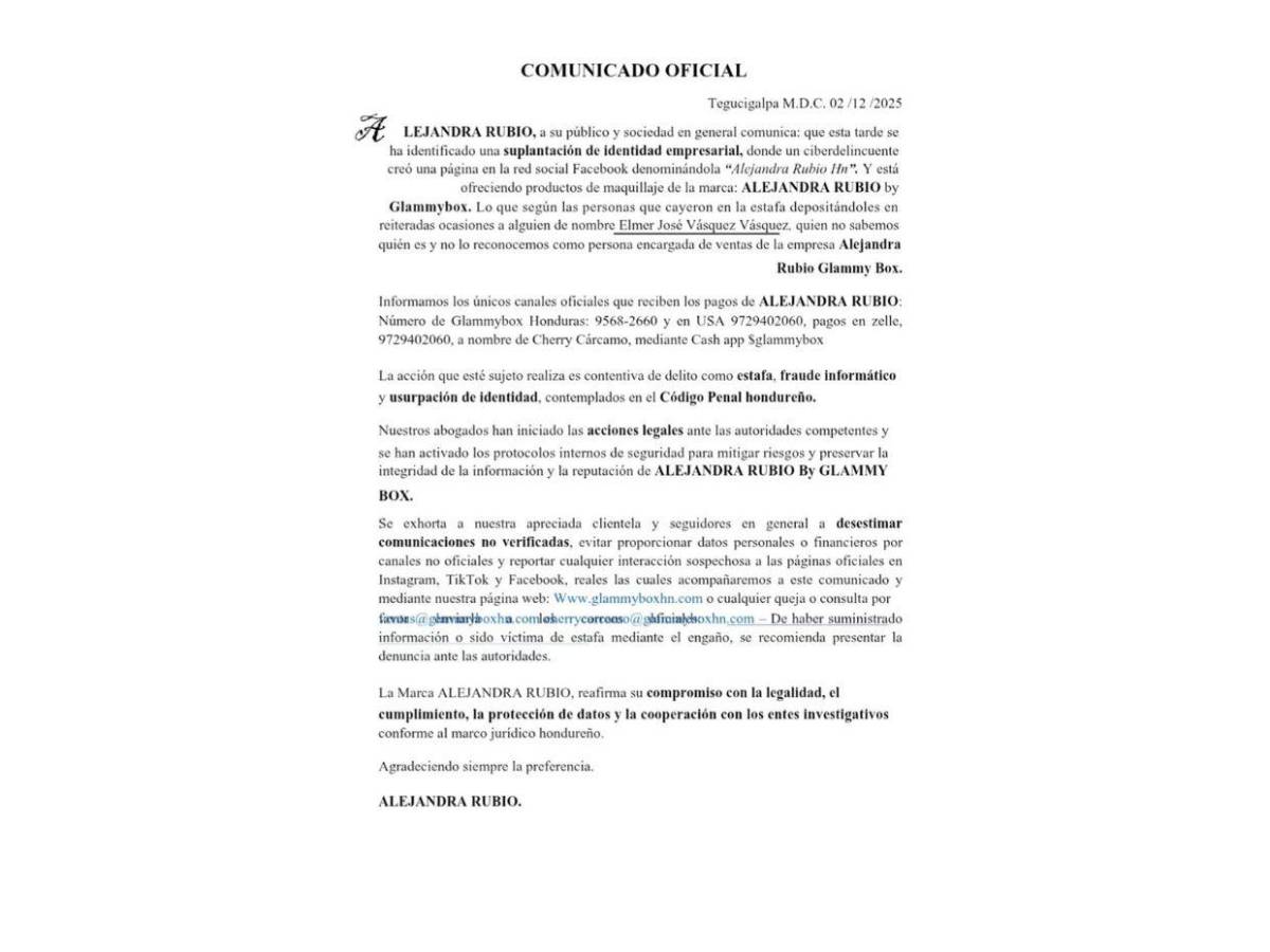 ¿Suplantaron identidad de Alejandra Rubio para estafar?: Le va a caer todo el peso de la ley